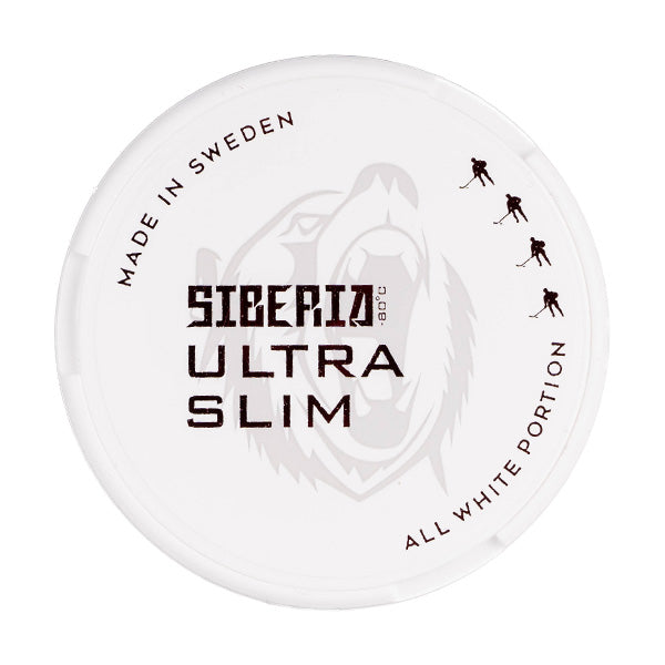 All White Ultra Slim Nicotine Pouches by Siberia