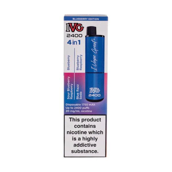 IVG 2400 Disposable Vape Kit - Blueberry Edition (New)