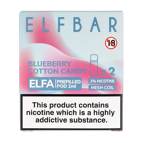 Blueberry Cotton Candy Elfa Prefilled Pods by Elf Bar