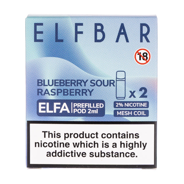 Blueberry Sour Raspberry Elfa Prefilled Pods by Elf Bar