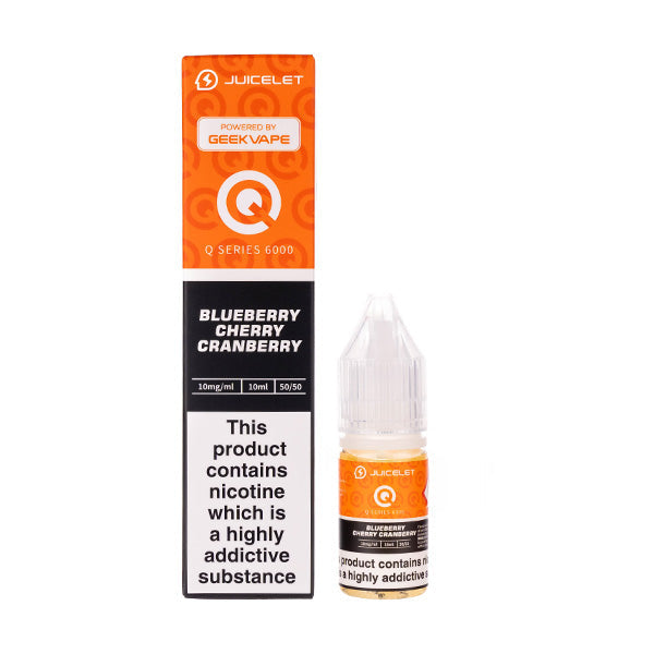 Blueberry Cherry Cranberry Q Series 6000 Nic Salt E-Liquid by Juicelet