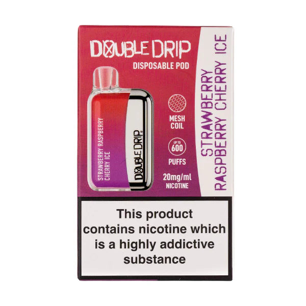 Double Drip Disposable Vape - Strawberry Raspberry Cherry Ice