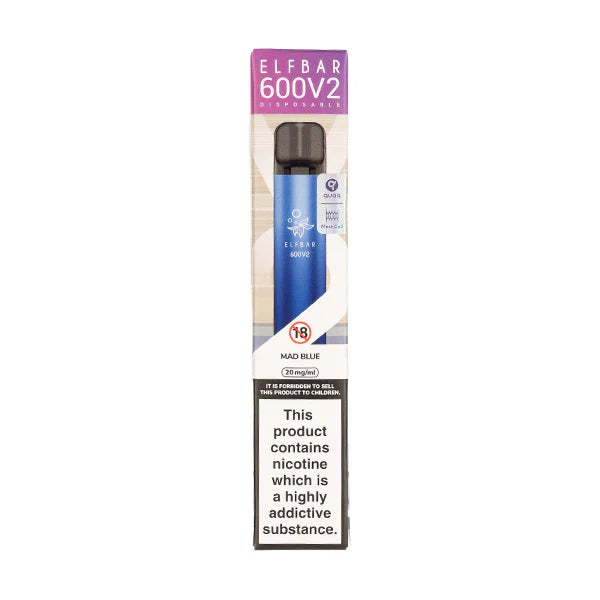 Elf Bar 600 V2 Disposable Vape - Mad Blue