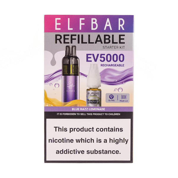 Elf Bar EV5000 Refillable Rechargeable Disposable Vape