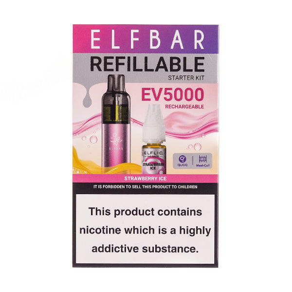 Elf Bar EV5000 Refillable Rechargeable Disposable Vape