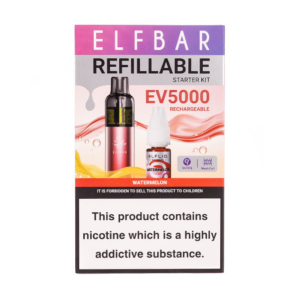 Elf Bar EV5000 Refillable Rechargeable Disposable Vape