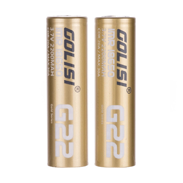 Golisi G22 18650 Batteries - Pack of 2