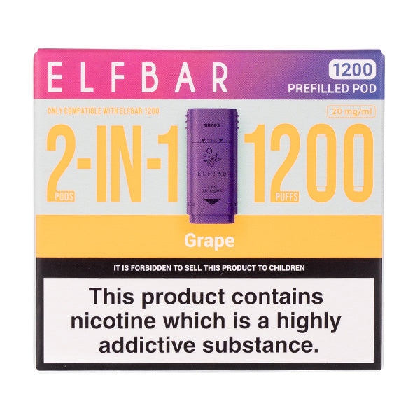 Grape EB1200 Prefilled Pods by Elf Bar