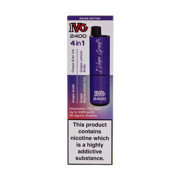 IVG 2400 Disposable Vape Kit - Grape Edition (New)