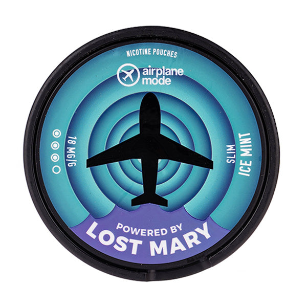 Ice Mint Airplane Mode Nicotine Pouches by Lost Mary