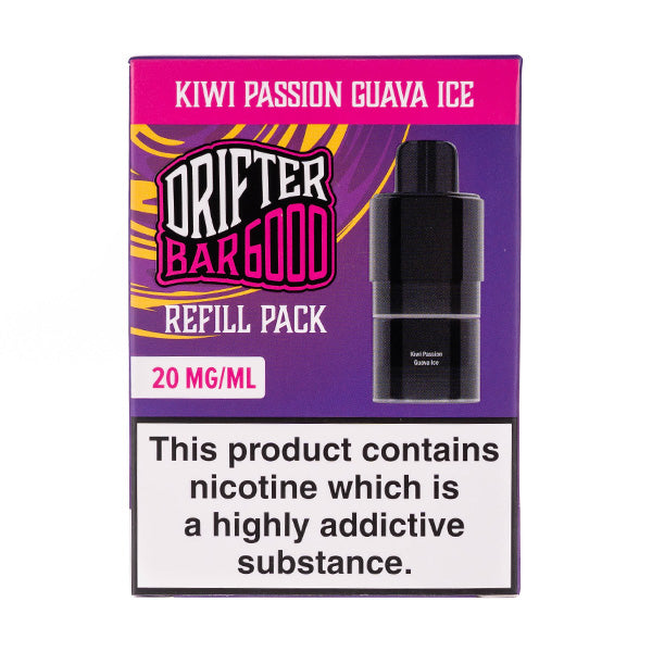 Kiwi Passionfruit Guava Drifter 6000 Prefilled Pod + Refill by Drifter