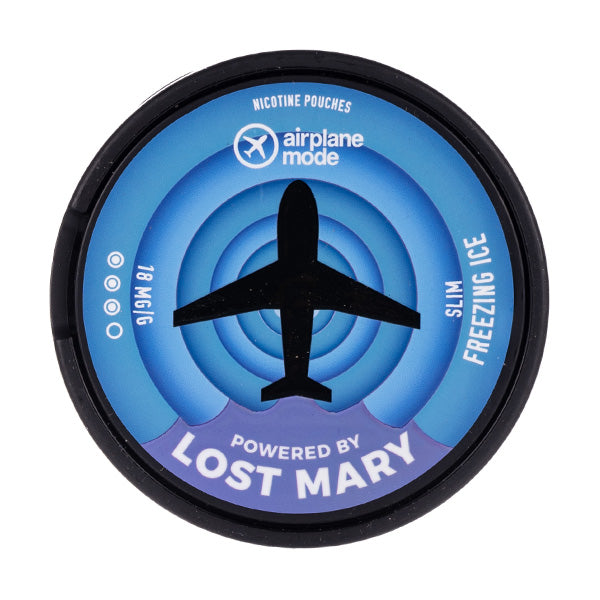 Freezing Ice Airplane Mode Nicotine Pouches by Lost Mary
