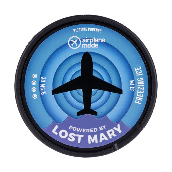Freezing Ice Airplane Mode Nicotine Pouches by Lost Mary