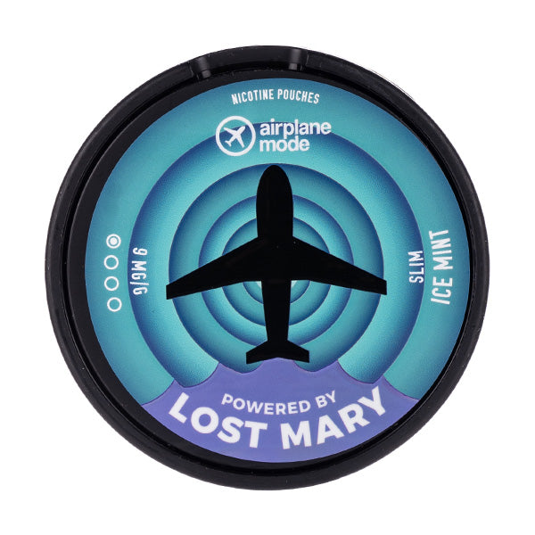 Ice Mint Airplane Mode Nicotine Pouches by Lost Mary