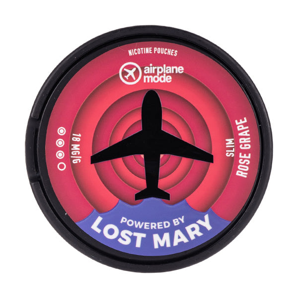 Rose Grape Airplane Mode Nicotine Pouches by Lost Mary