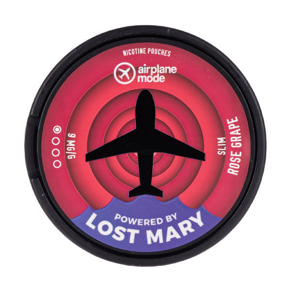 Rose Grape Airplane Mode Nicotine Pouches by Lost Mary
