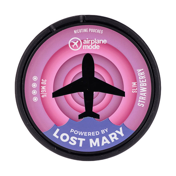 Strawberry Airplane Mode Nicotine Pouches by Lost Mary