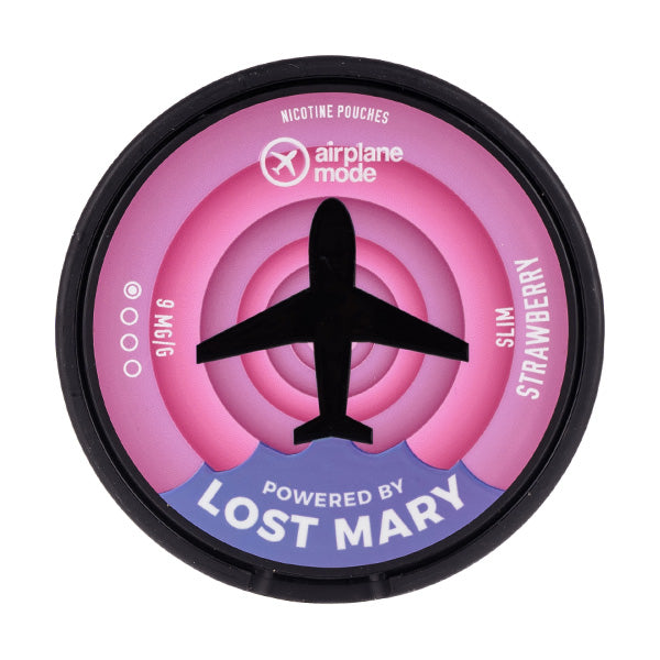 Strawberry Airplane Mode Nicotine Pouches by Lost Mary