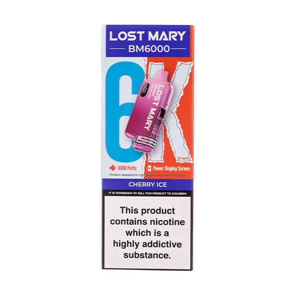 Lost Mary BM6000 Disposable Vape - Cherry Ice (New)
