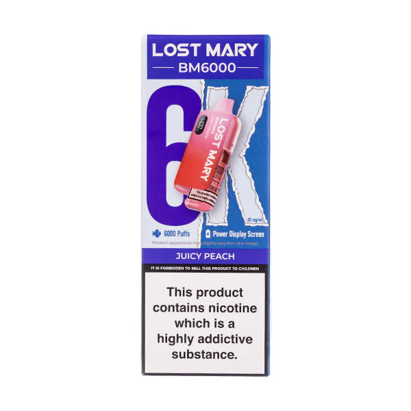 Lost Mary BM6000 Disposable Vape - Juicy Peach (New)