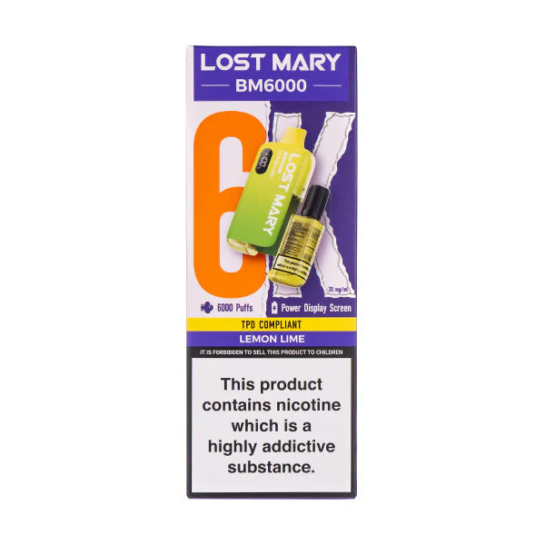 Lost Mary BM6000 Disposable Vape - Lemon Lime