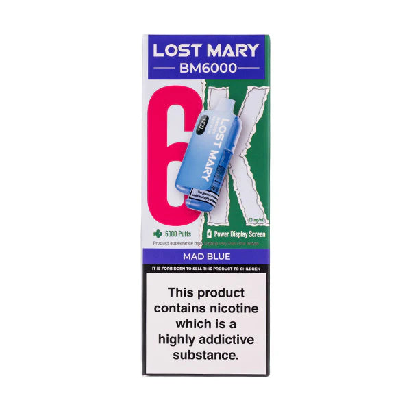 Lost Mary BM6000 Disposable Vape - Mad Blue (New)