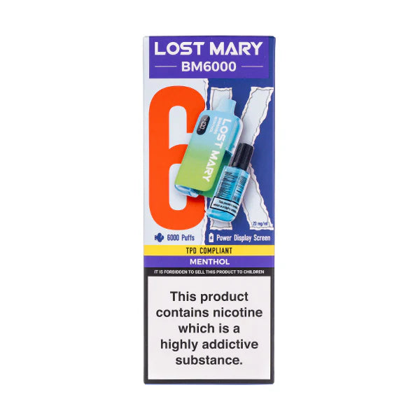 Lost Mary BM6000 Disposable Vape - Menthol