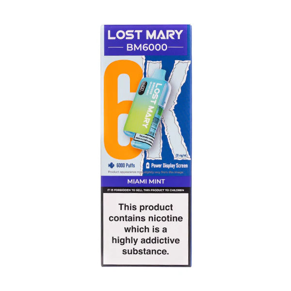 Lost Mary BM6000 Disposable Vape - Miami Mint (New)
