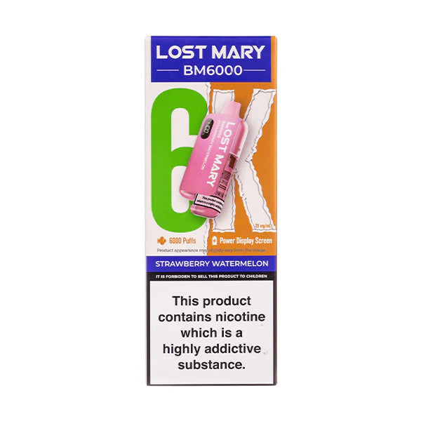 Lost Mary BM6000 Disposable Vape - Strawberry Watermelon (New)
