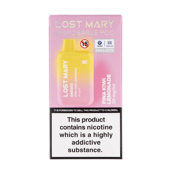 Lost Mary BM600S Disposable Vape - Pina Kiwi Lemonade