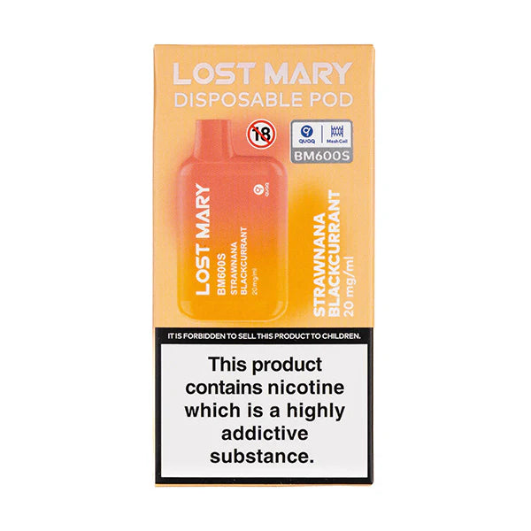 Lost Mary BM600S Disposable Vape - Strawnana Blackcurrant