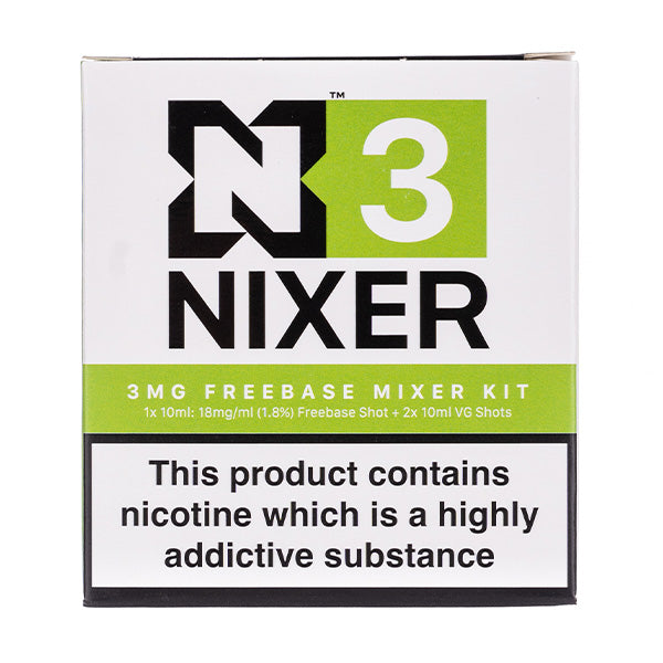 70VG/30PG Freebase Nicotine Shot Mixer Kit (3x10ml) by Nixer