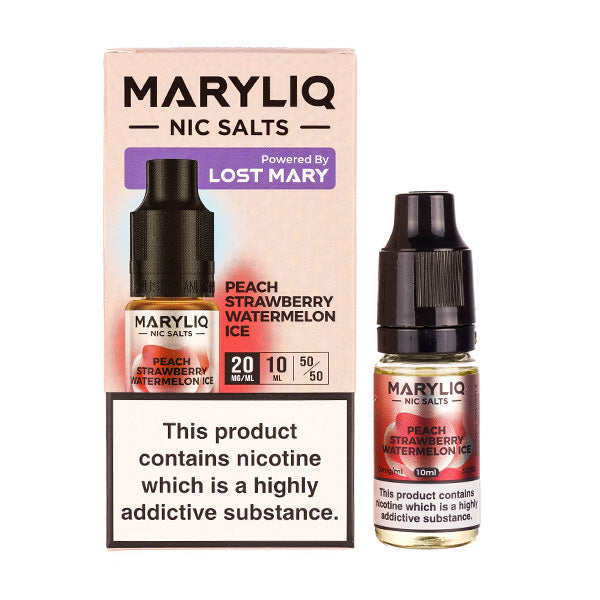 Peach Strawberry Watermelon Nic Salt E-Liquid by Lost Mary Maryliq