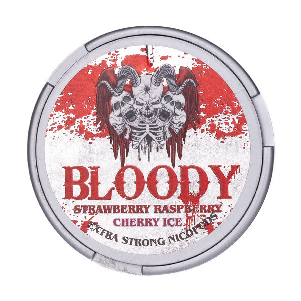 Strawberry Raspberry Cherry Ice Nicotine Pouches by Bloody