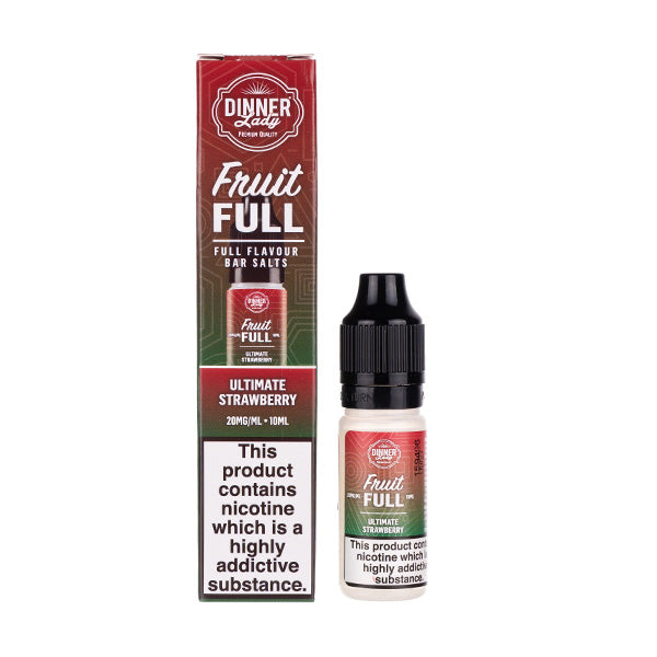 Ultimate Strawberry Nic Salt E-Liquid by Dinner Lady Fruit Full Bar Salts