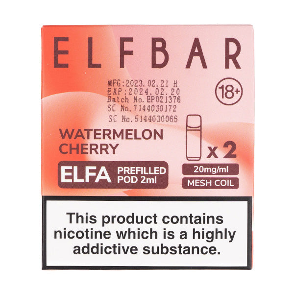 Watermelon Cherry Elfa Prefilled Pods by Elf Bar