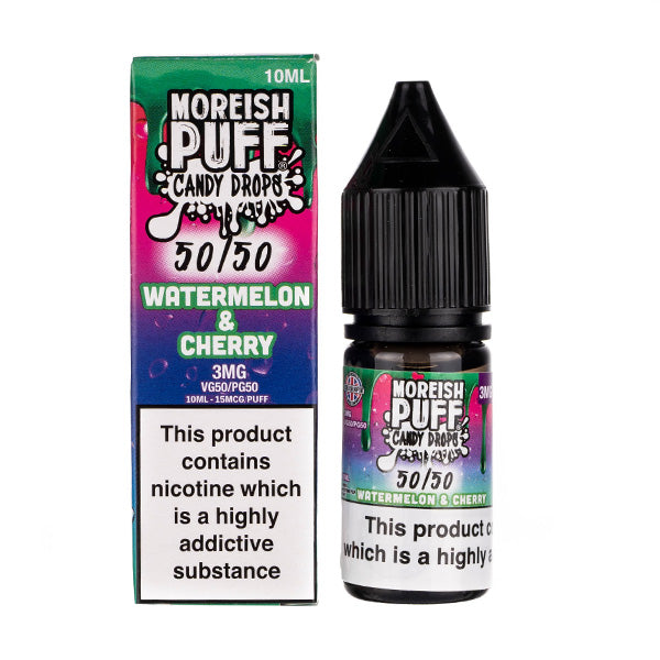 Watermelon & Cherry Candy Drops 50/50 E-Liquid by Moreish Puff